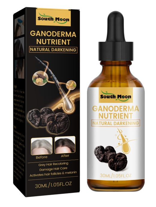 South Moon Black Ganoderma White To Black Hair Treatment Nourishing Hair Moisturizing Hair Repairing Massage Serum